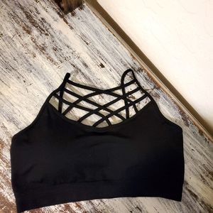 Criss cross sports bra